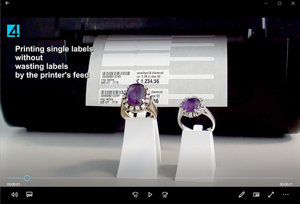 Video Einzel-Etiketten-Druck